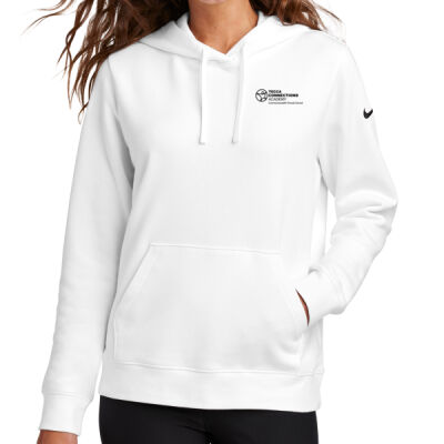 TECCA - Ladies Club Fleece Sleeve Swoosh Pullover Hoodie Thumbnail